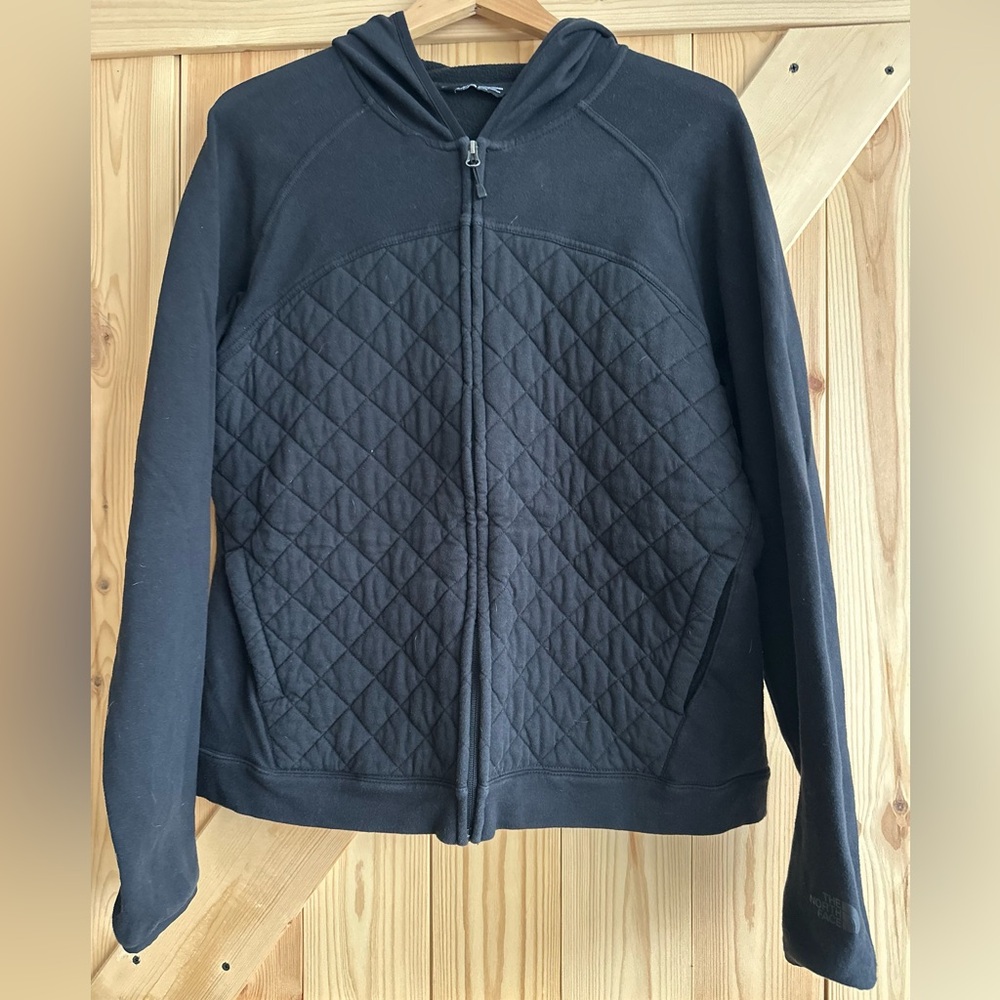The North Face Black Quilted Hoodie Women’s XL
